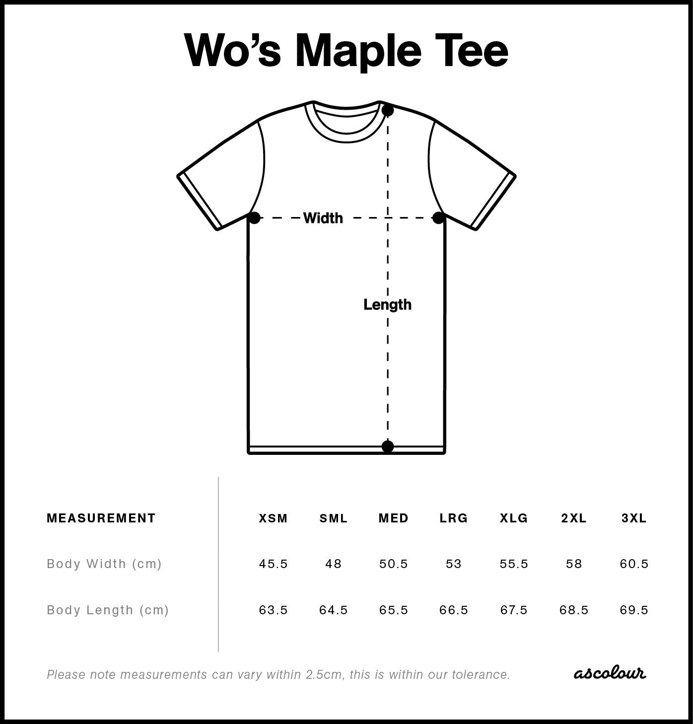 Wo's Maple Tee 4001