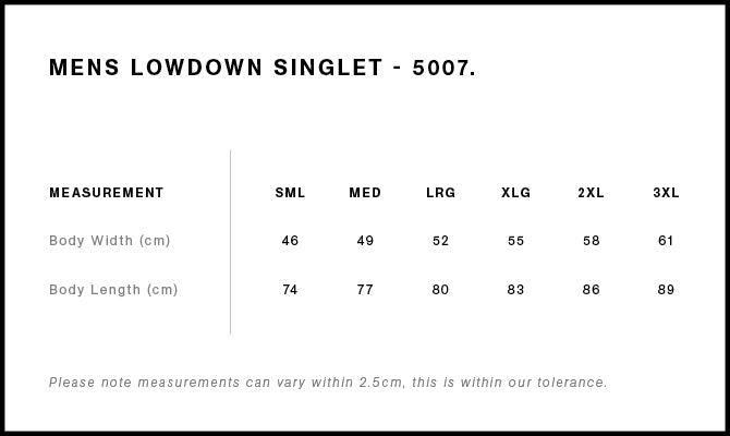 Lowdown Singlet 5007