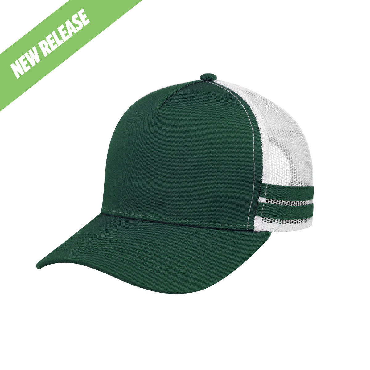 F24503 Headwear24 Striped Trucker Cap