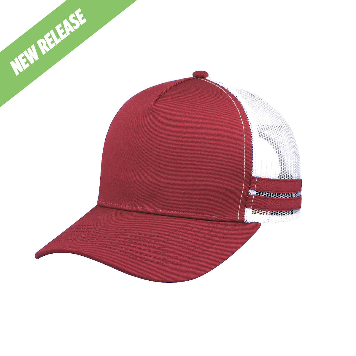 F24503 Headwear24 Striped Trucker Cap