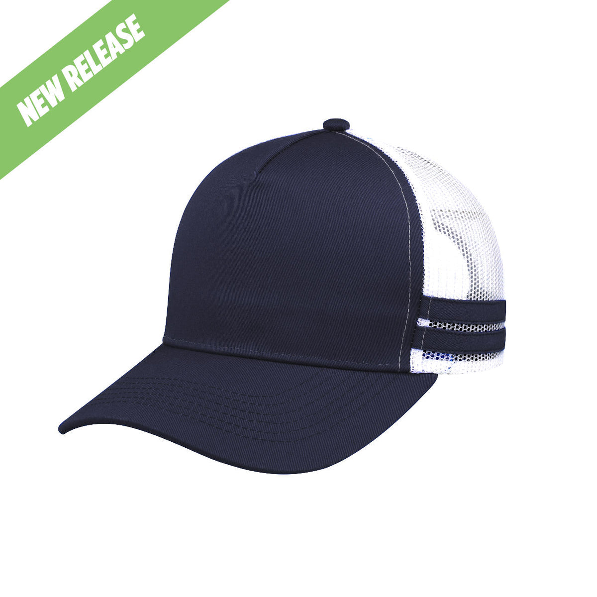 F24503 Headwear24 Striped Trucker Cap
