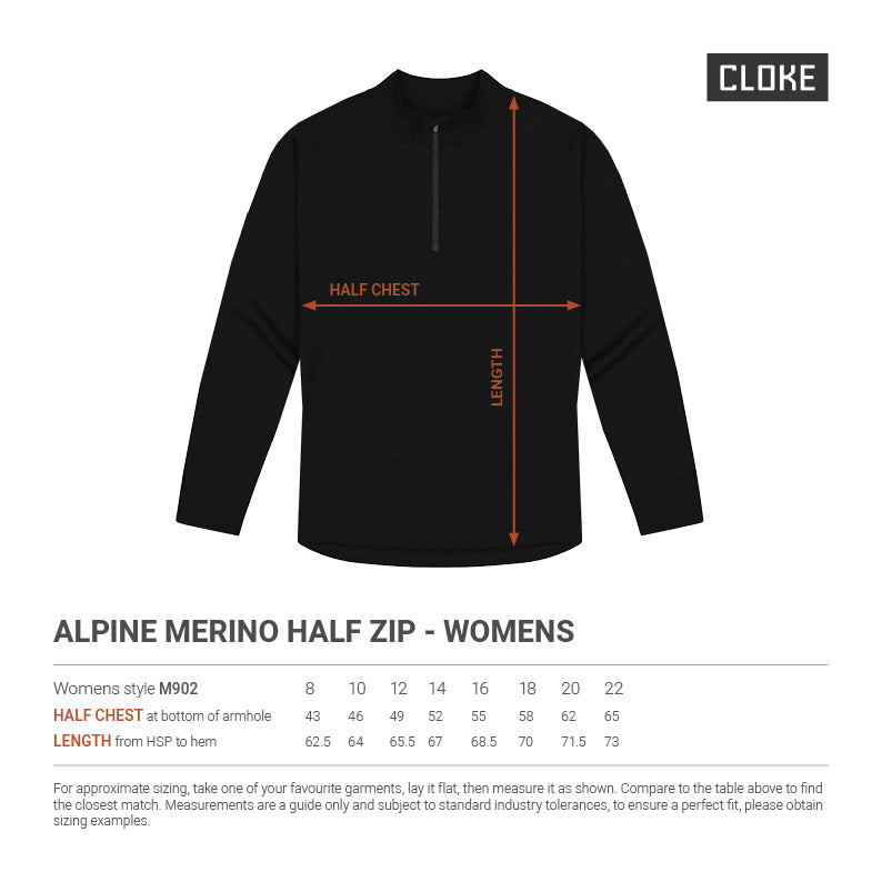 Alpine Merino 1/2 Zip - Womens M902