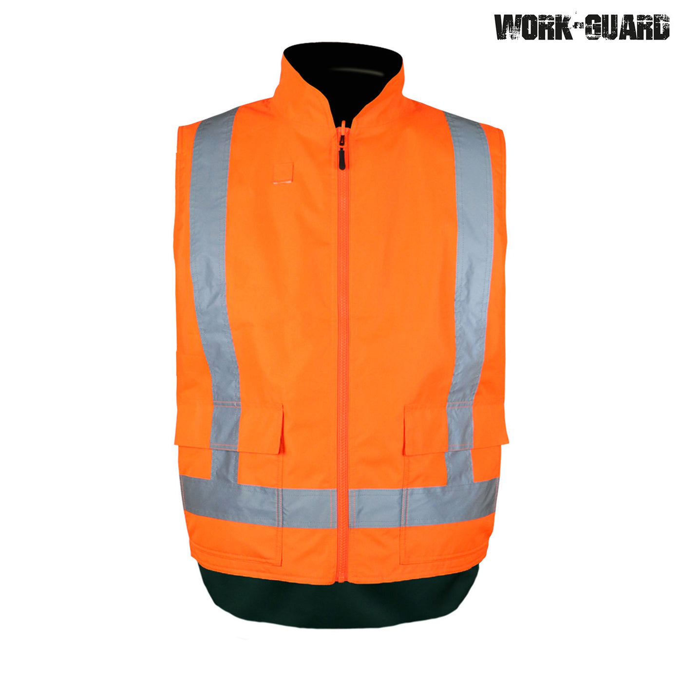 R461X Workguard Reversible Fleece Lined Safety Vest Day/Night