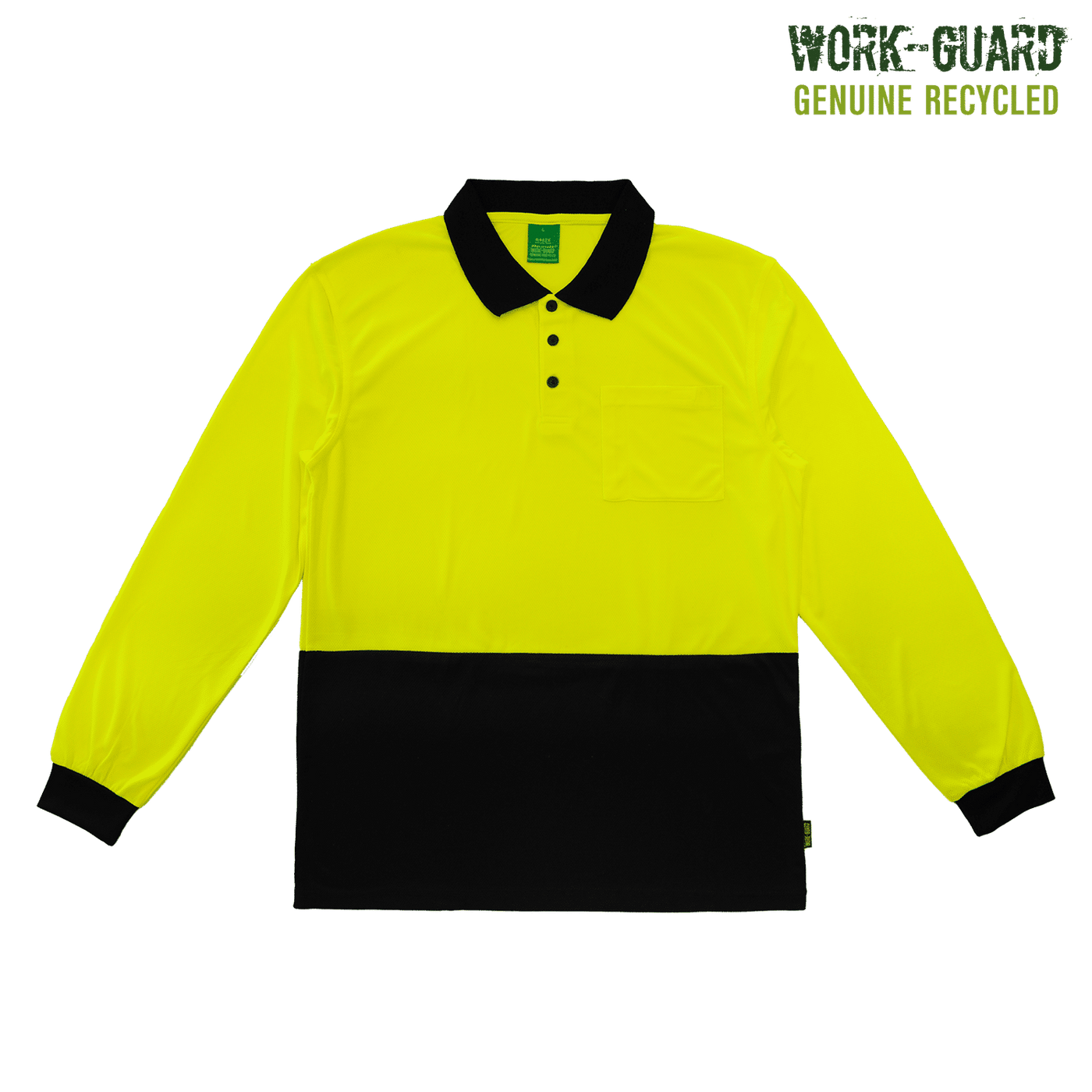 R482X Workguard Recycled Hi Vis LS Polo