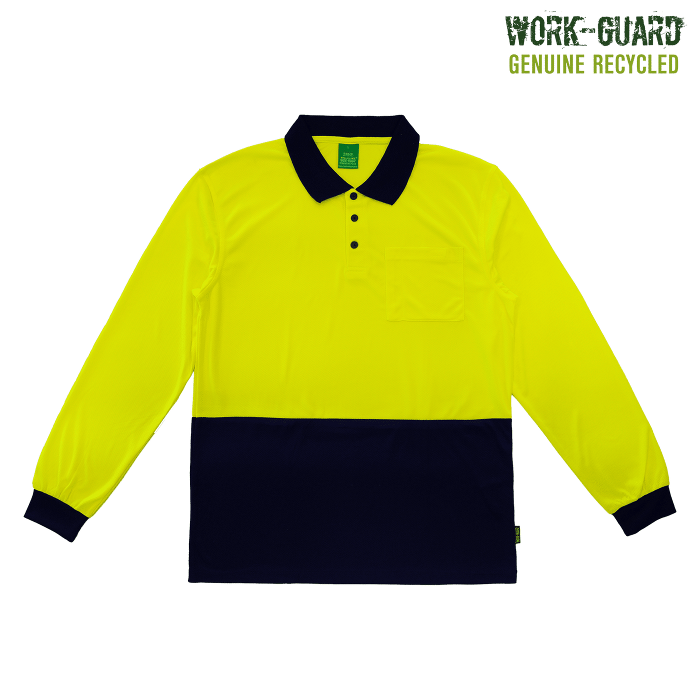 R482X Workguard Recycled Hi Vis LS Polo