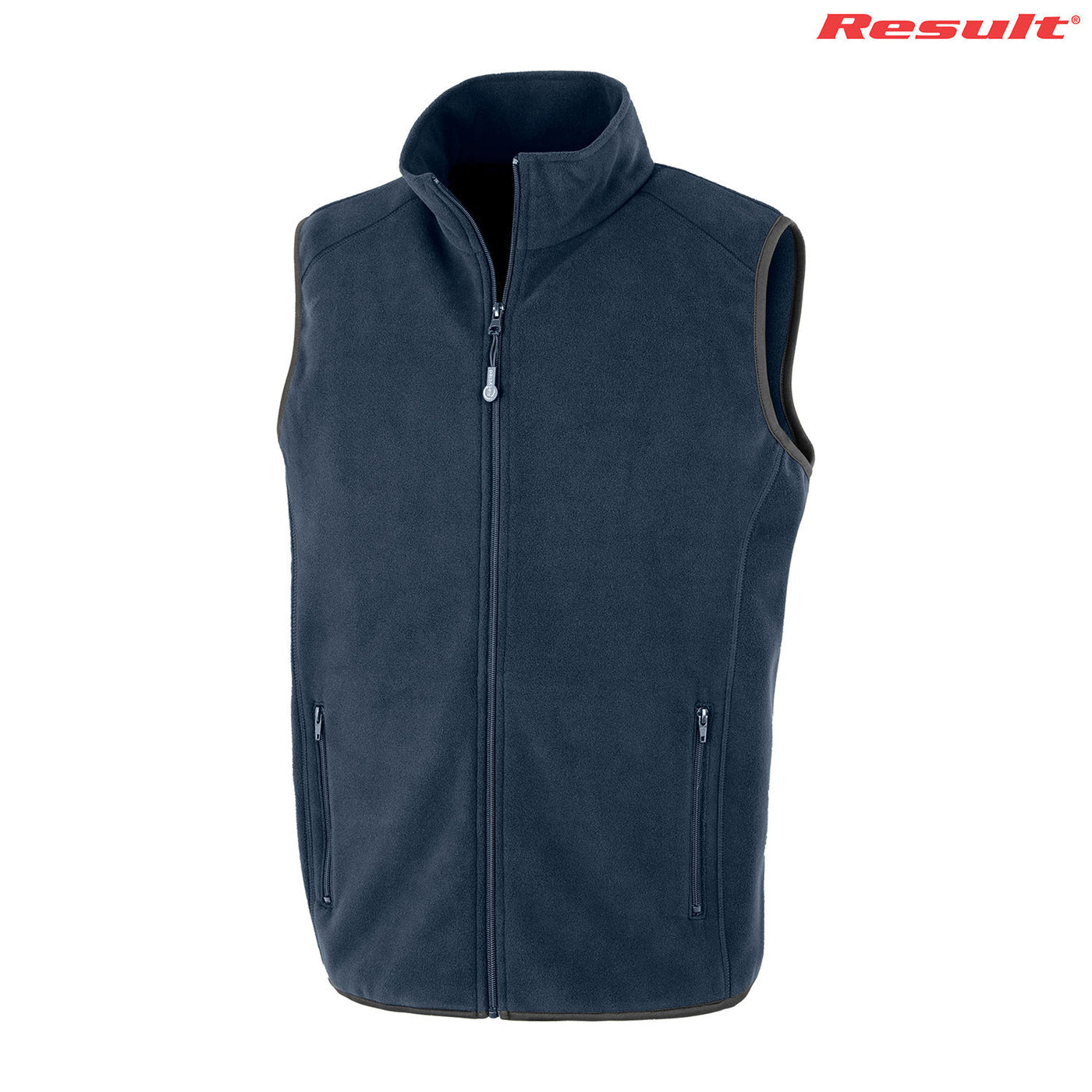R904X Result Recycled PET Adult Fleece Vest - Black