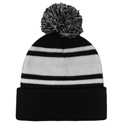 B1900 Headwear24 Cuffed Knitted Pom Pom Beanie
