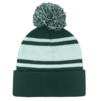 B1900 Headwear24 Cuffed Knitted Pom Pom Beanie