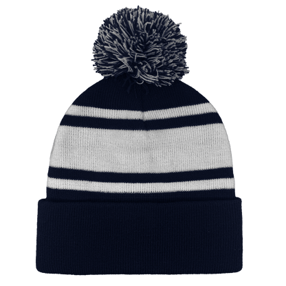 B1900 Headwear24 Cuffed Knitted Pom Pom Beanie