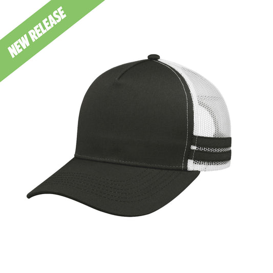 F24503 Headwear24 Striped Trucker Cap