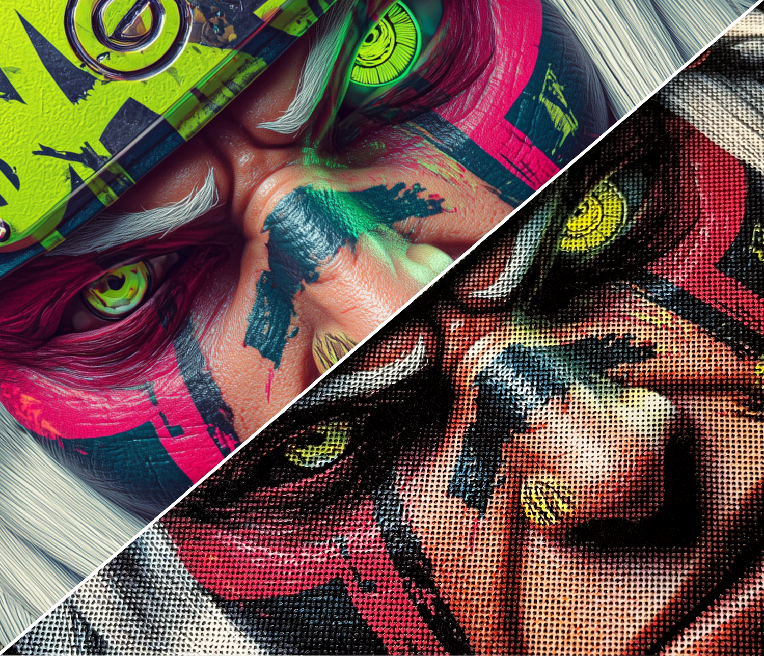 Halftone conversion artwork for DTF transfer NZ