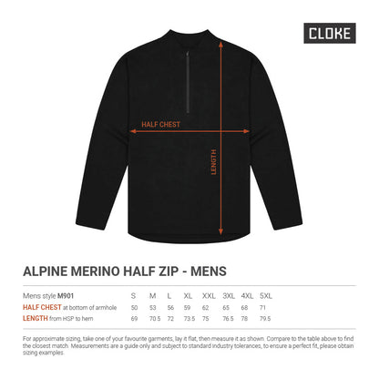 Alpine Merino 1/2 Zip - Mens M901