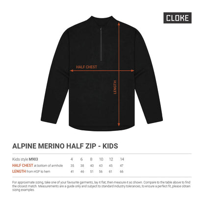 Alpine Merino 1/2 Zip - Kids M903