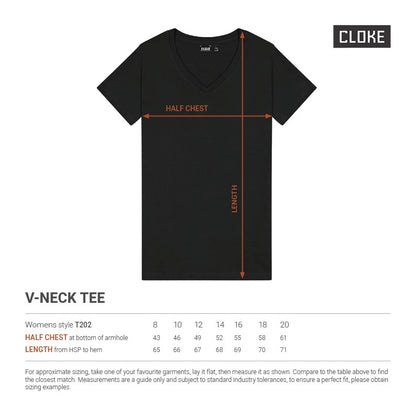 V-Neck Tee - Womens T202