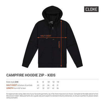 Campfire Zip Hoodie V2 - Kids ZHK