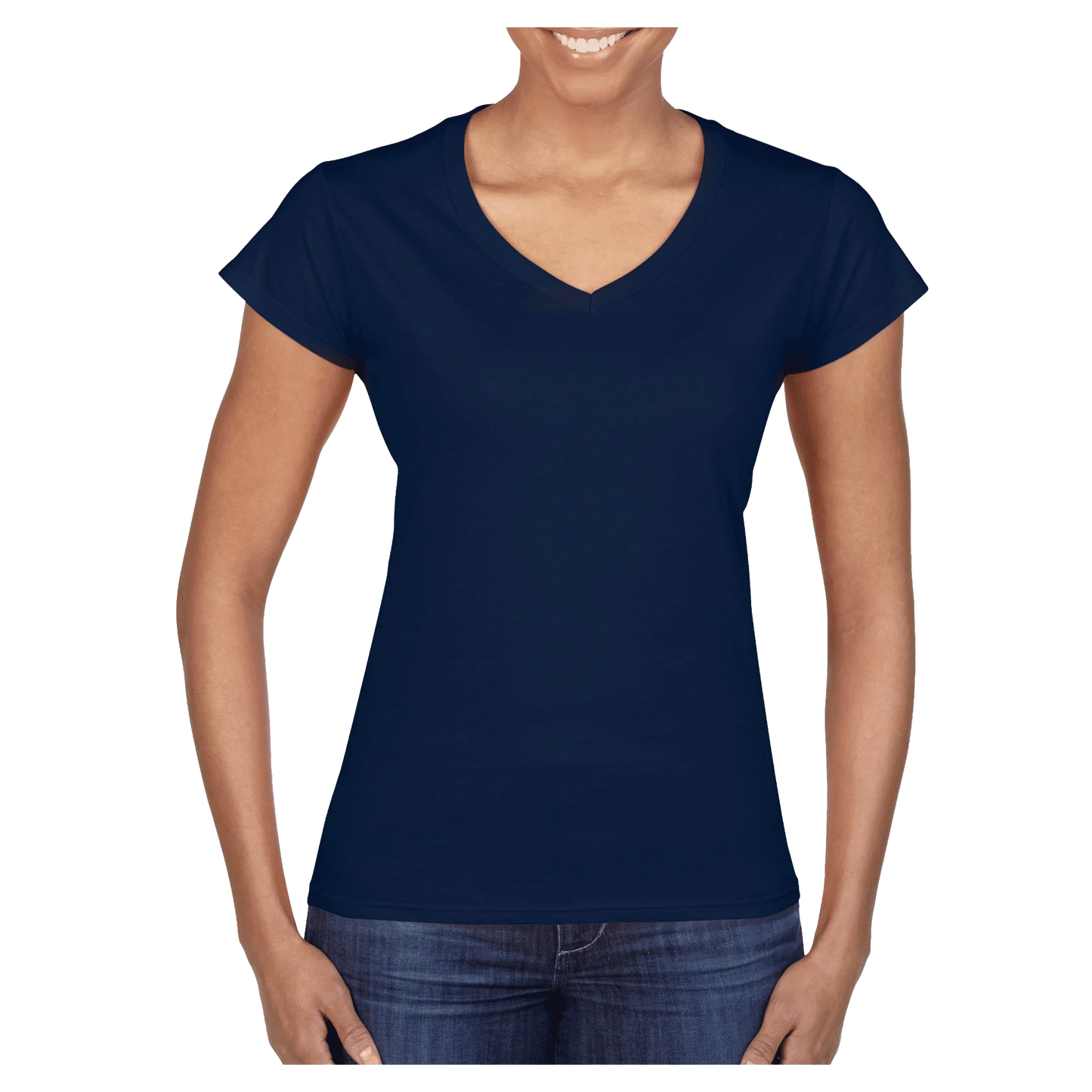 64V00L Gildan Softstyle Ladies V-Neck T-Shirt