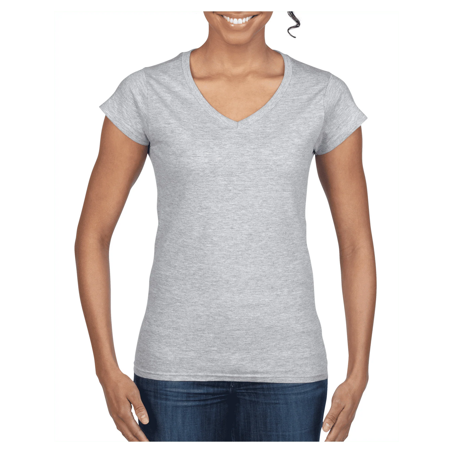 64V00L Gildan Softstyle Ladies V-Neck T-Shirt