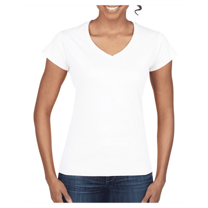 64V00L Gildan Softstyle Ladies V-Neck T-Shirt